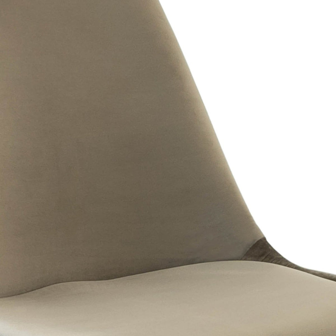 Chaise De Siège En Velours Taupe Moderne Et Confort | LUMA - Designix