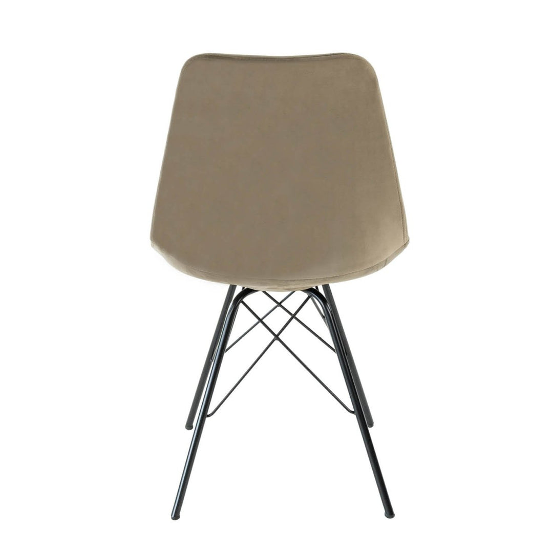 Chaise De Siège En Velours Taupe Moderne Et Confort | LUMA - Designix