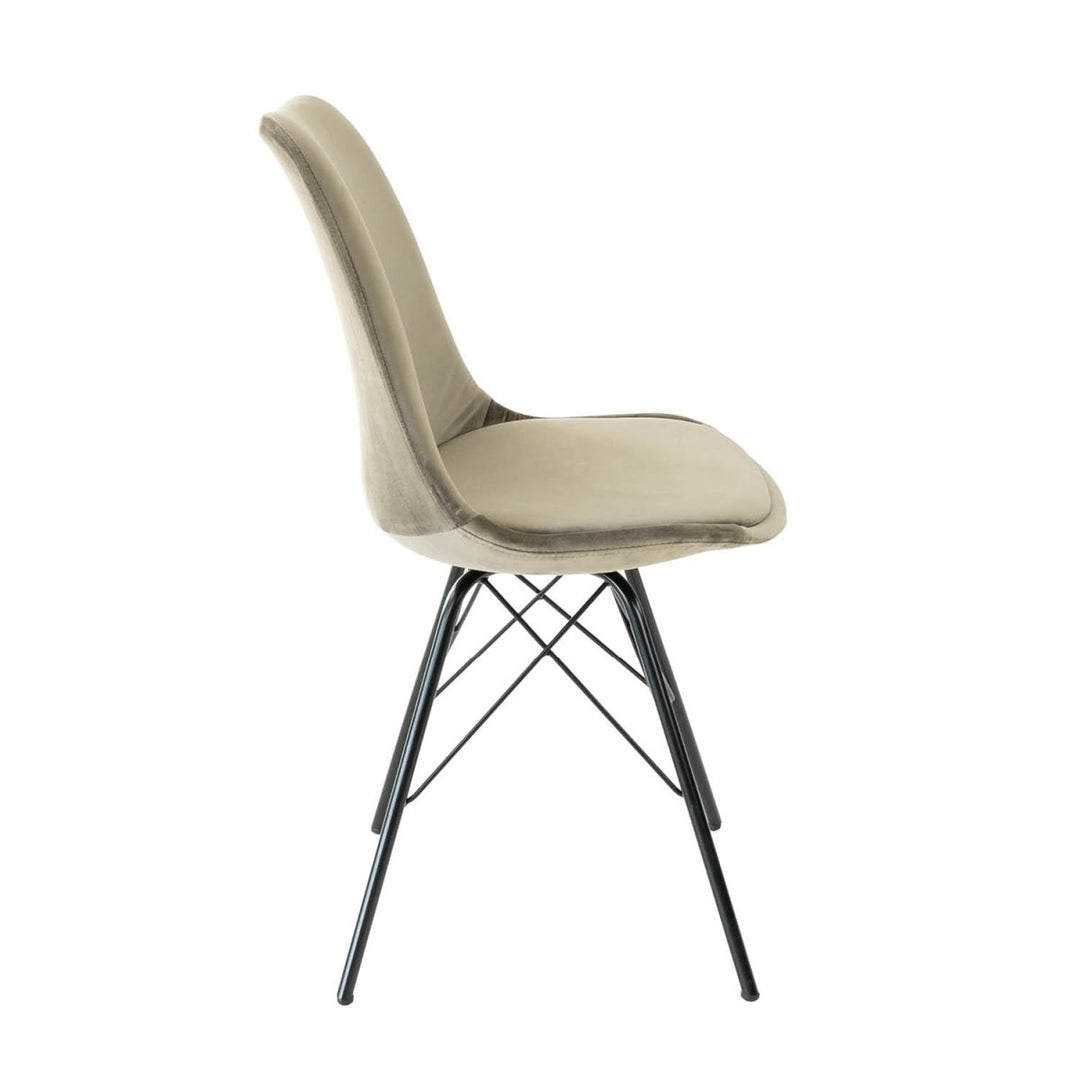 Chaise De Siège En Velours Taupe Moderne Et Confort | LUMA - Designix
