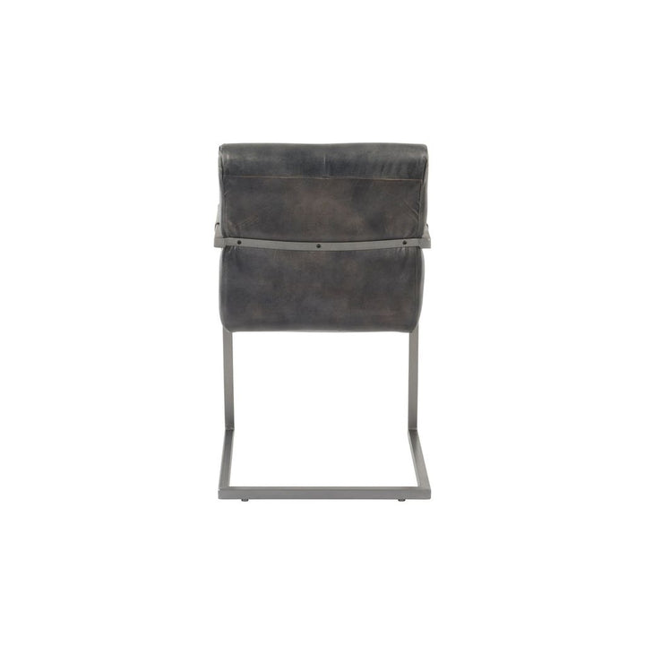 Chaise Design Cuir Métal Gris | Pare - Designix Chaises