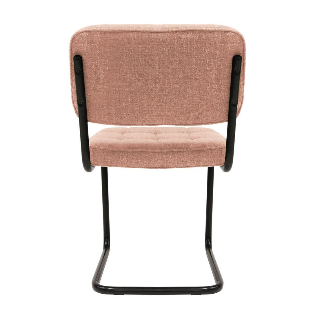 Chaise Design Ivy Revêt Coton Métal Noir Moderne Confort Élégante | NOVA - Designix