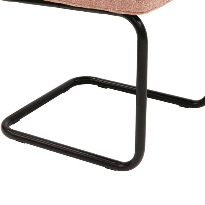 Chaise Design Ivy Revêt Coton Métal Noir Moderne Confort Élégante | NOVA - Designix
