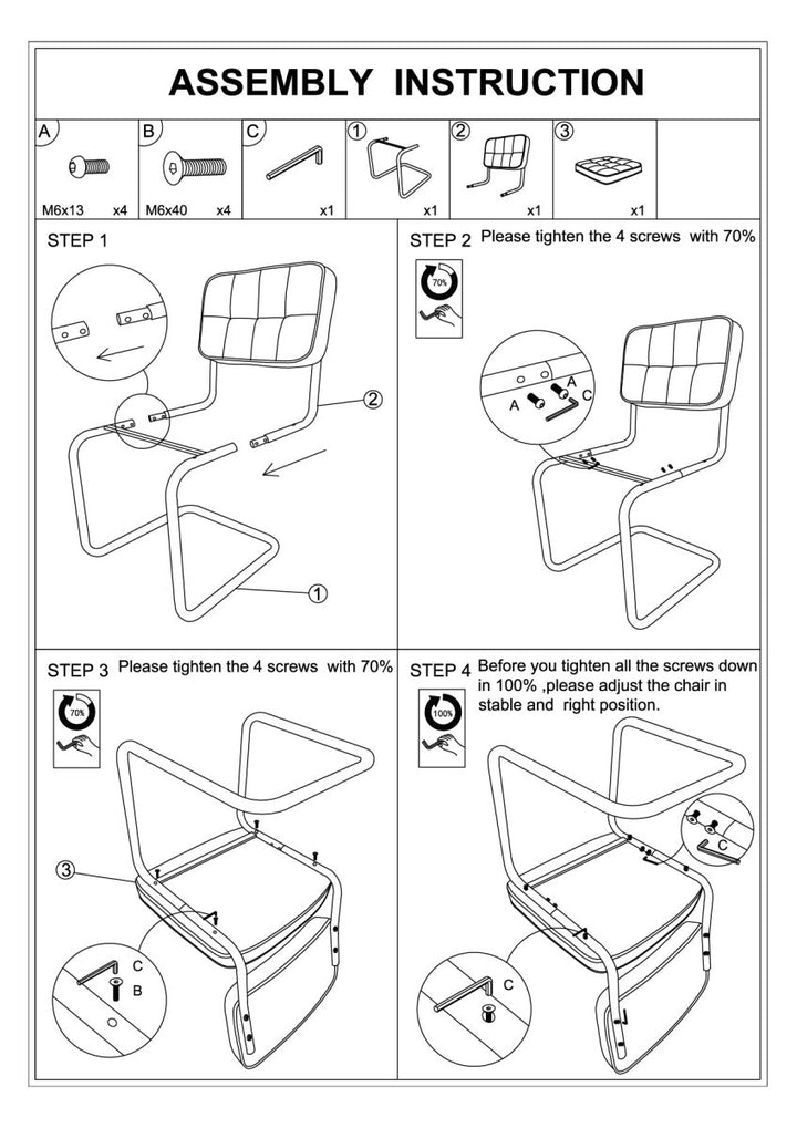Chaise Design Ivy Revêt Coton Métal Noir Moderne Confort Élégante | NOVA - Designix