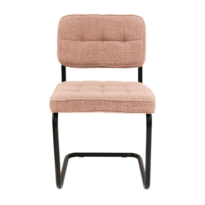 Chaise Design Ivy Revêt Coton Métal Noir Moderne Confort Élégante | NOVA - Designix
