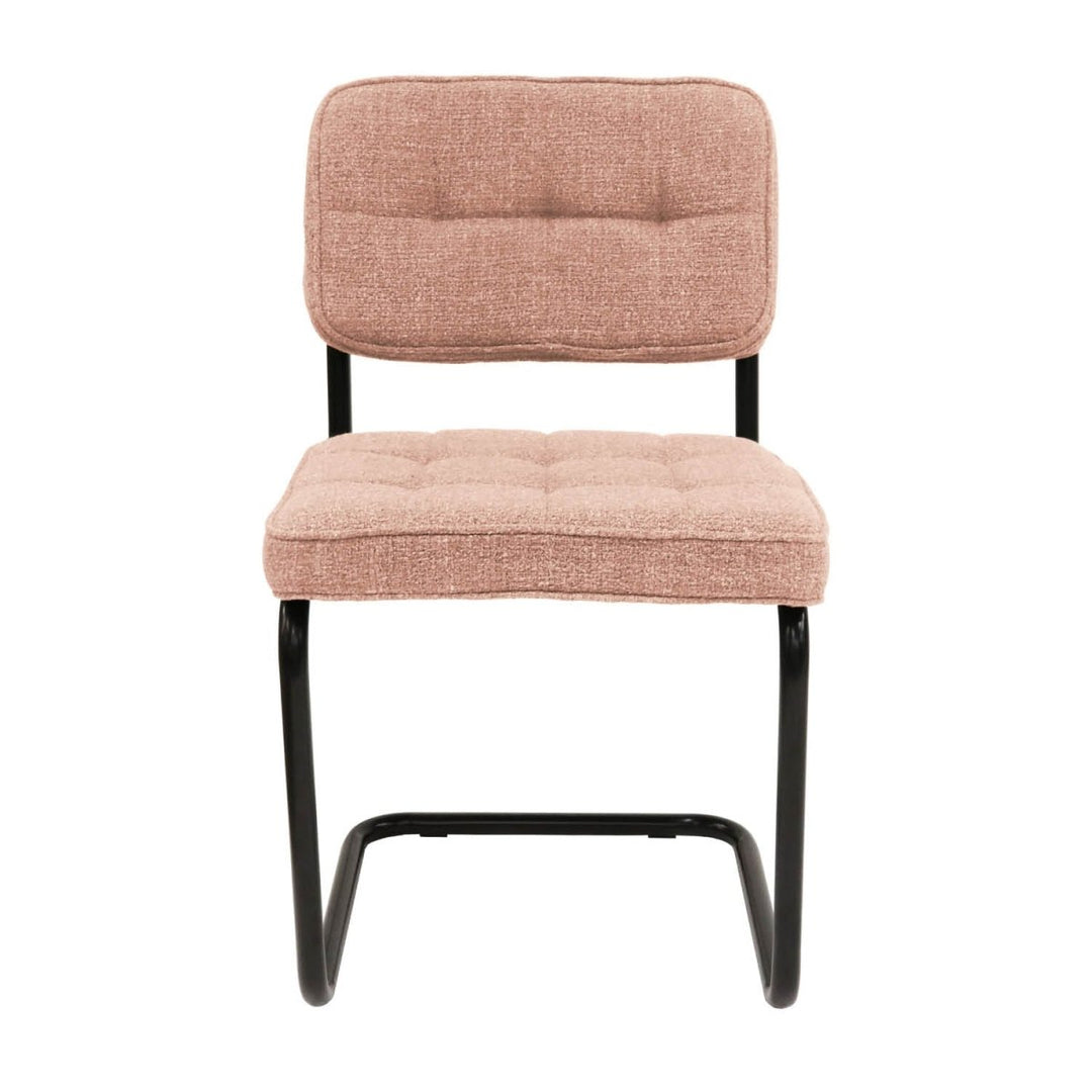 Chaise Design Ivy Revêt Coton Métal Noir Moderne Confort Élégante | NOVA - Designix