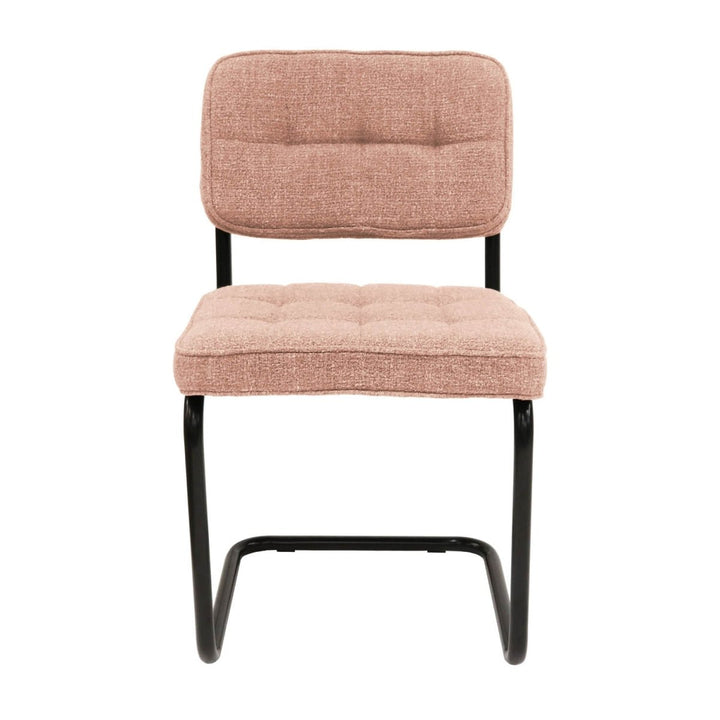 Chaise Design Ivy Revêt Coton Métal Noir Moderne Confort Élégante | NOVA - Designix