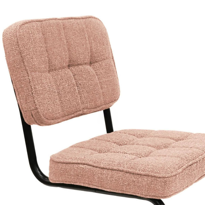 Chaise Design Ivy Revêt Coton Métal Noir Moderne Confort Élégante | NOVA - Designix