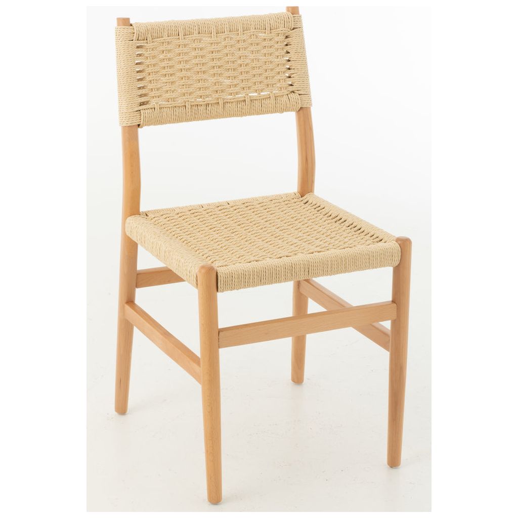 Chaise Hêtre Corde Naturelle | Soli - Designix Chaises