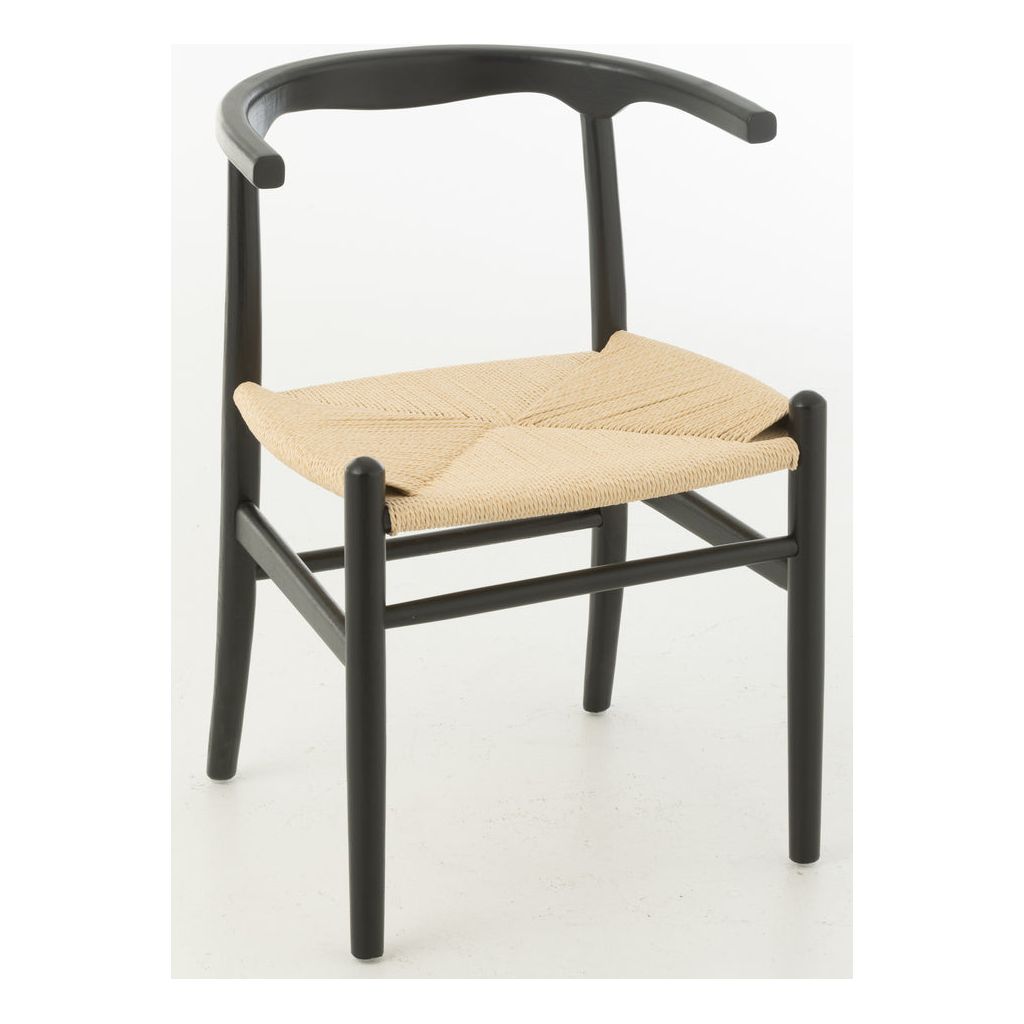 Chaise Hêtre Corde Noire | Tory - Designix Chaises