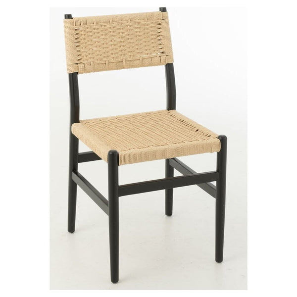 Chaise Hêtre Cordes Noires Design | Ulen