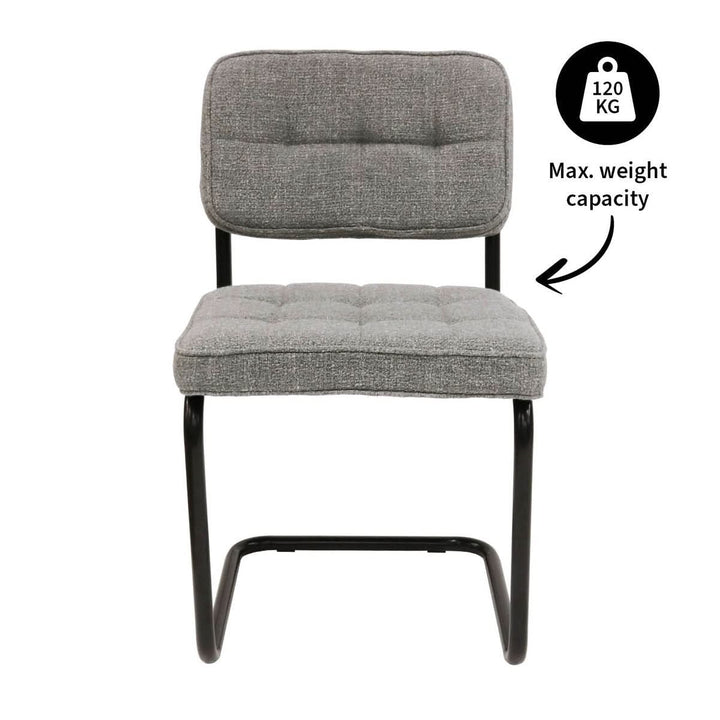 Chaise Ivy Buisframe Gris Moderne Confort Élégante | NOVA - Designix