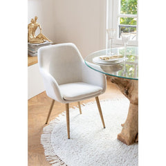 Chaise Miles Acier Mousse Ivoire | Xyla
