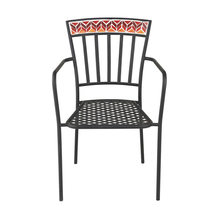 Chaise Mosaïque Verre Métal Rouge | Bylo - Designix Chaises