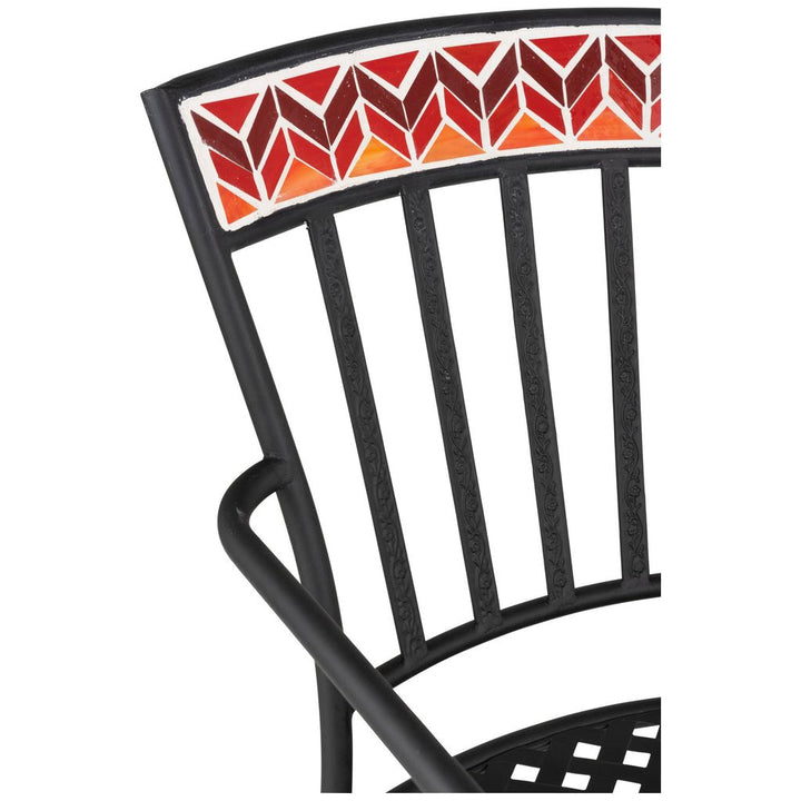 Chaise Mosaïque Verre Métal Rouge | Bylo - Designix Chaises