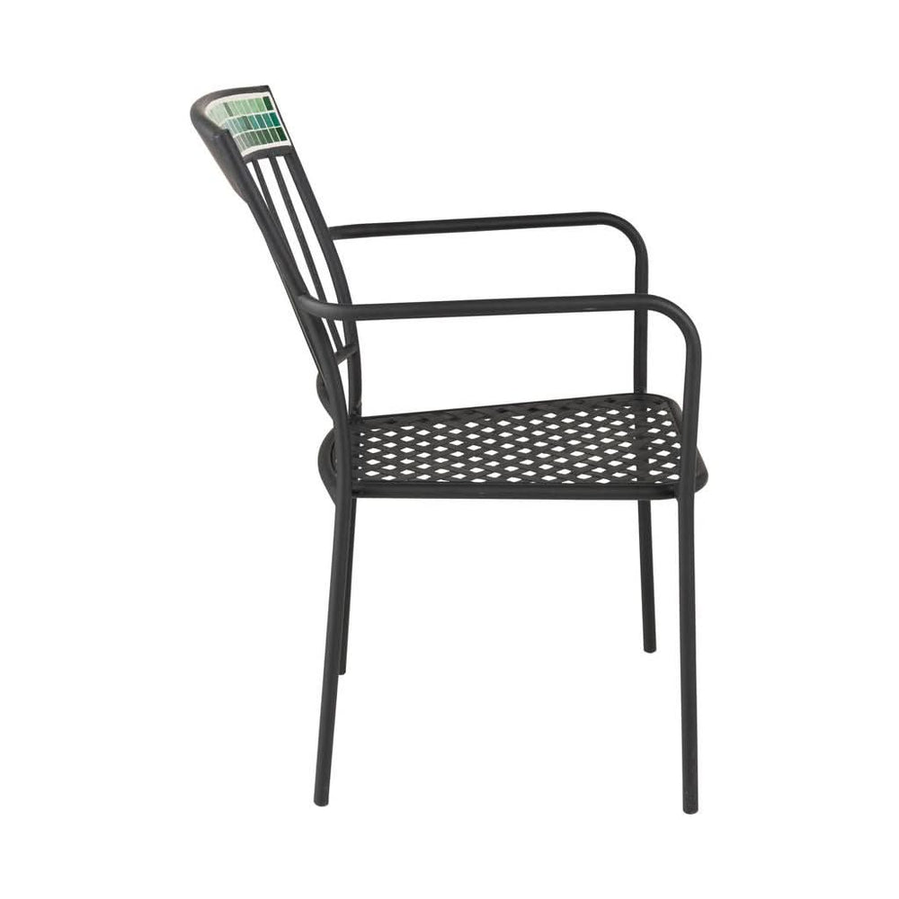 Chaise Mosaïque Verre Métal Verte | Cale - Designix Chaises