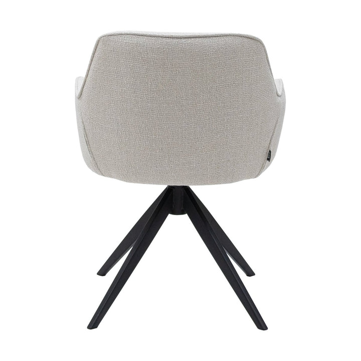 Chaise Pivotante Arne Blanc Tissu Texturé Moderne | ELIXA - Designix