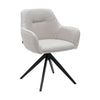 Chaise Pivotante Arne Blanc Tissu Texturé Moderne | ELIXA