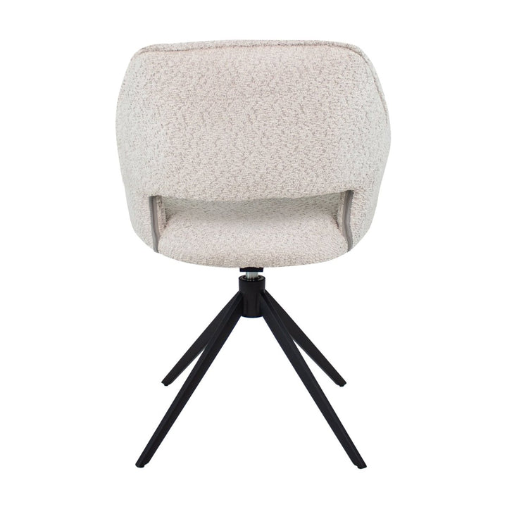 Chaise Pivotante En Boucle Confort Design Moderne Crème | NOVA - Designix