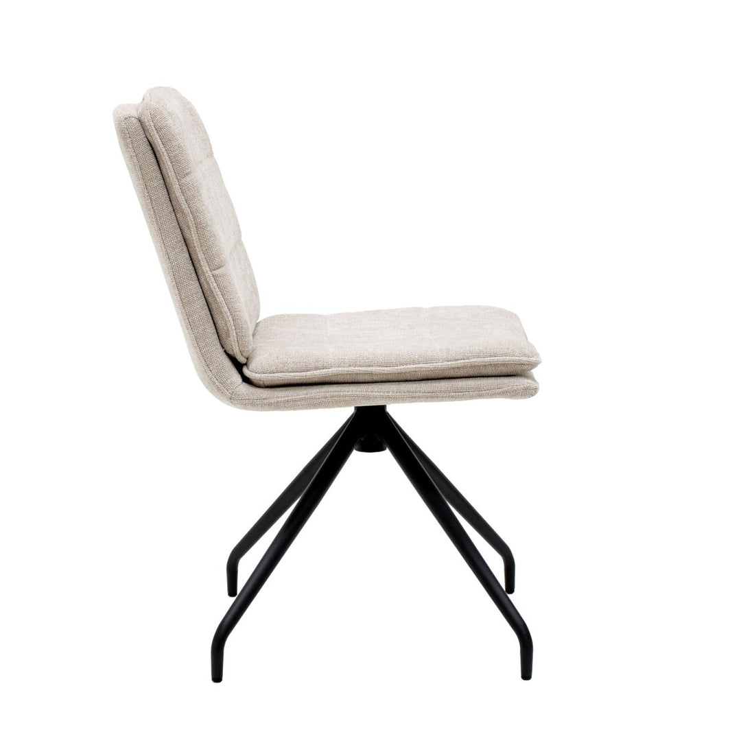 Chaise pivotante en tissu texturé Confort et Rotation 360 | NOVA - Designix