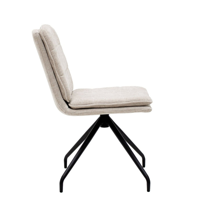 Chaise pivotante en tissu texturé Confort et Rotation 360 | NOVA - Designix