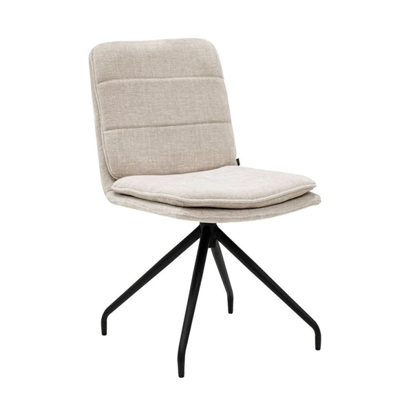 Chaise pivotante en tissu texturé Confort et Rotation 360 | NOVA