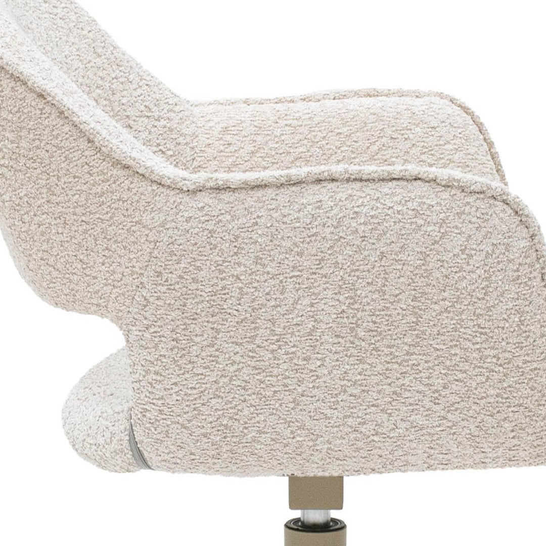 Chaise Pivotante Ergonomique Crème Avec Accoudoirs Confort Moderne | LUXA - Designix
