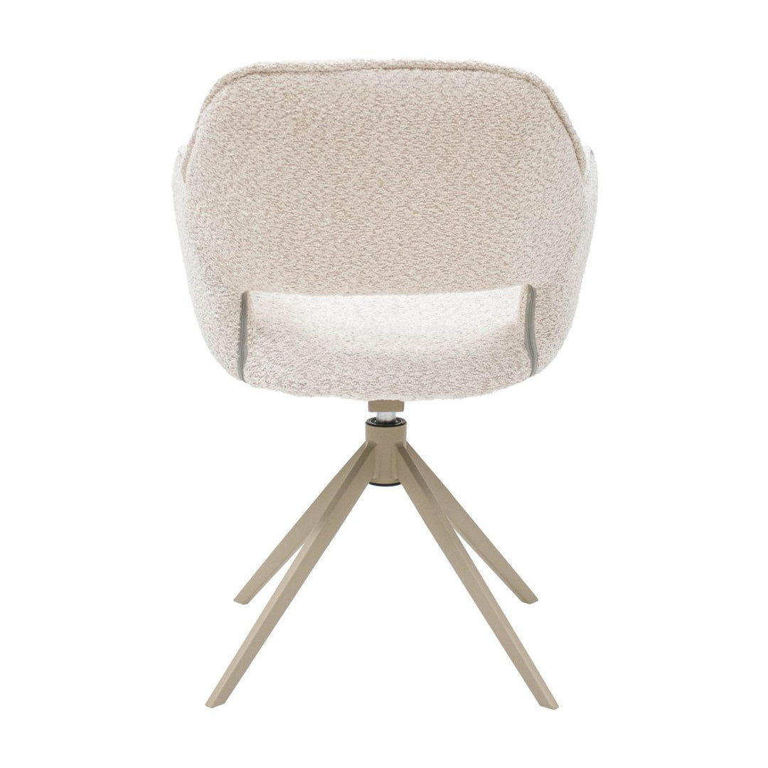 Chaise Pivotante Ergonomique Crème Avec Accoudoirs Confort Moderne | LUXA - Designix