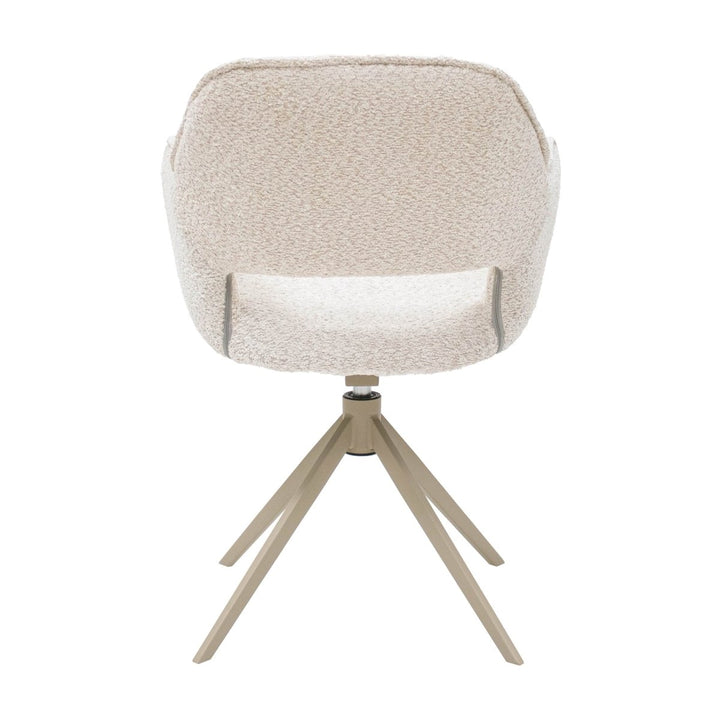 Chaise Pivotante Ergonomique Crème Avec Accoudoirs Confort Moderne | LUXA - Designix