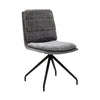 Chaise Pivotante Gris Foncé Rembourrée et Dossier Confortable | LUXA
