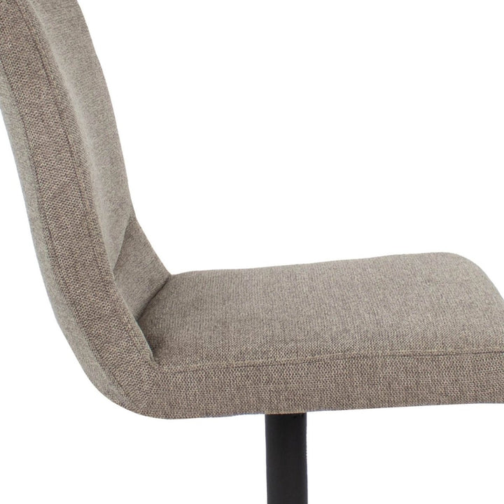 Chaise Pivotante Taupe Texturée Avec Cadre Métallique Et Rotation 360 | LYRA - Designix