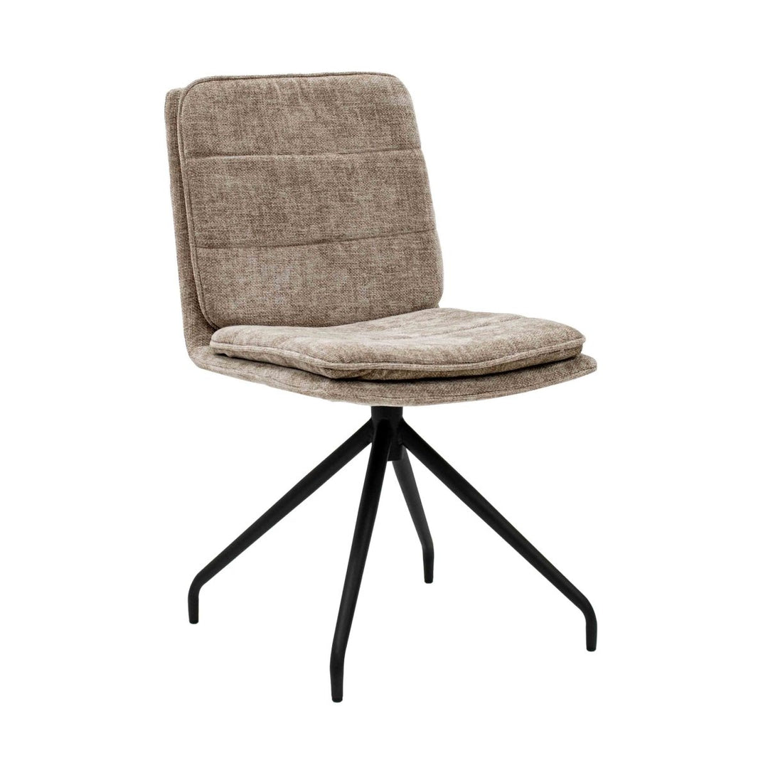Chaise pivotante tissu taupe confort et style | NOVA - Designix