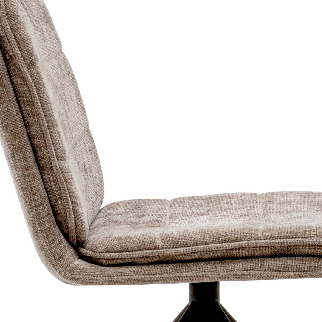 Chaise pivotante tissu taupe confort et style | NOVA - Designix