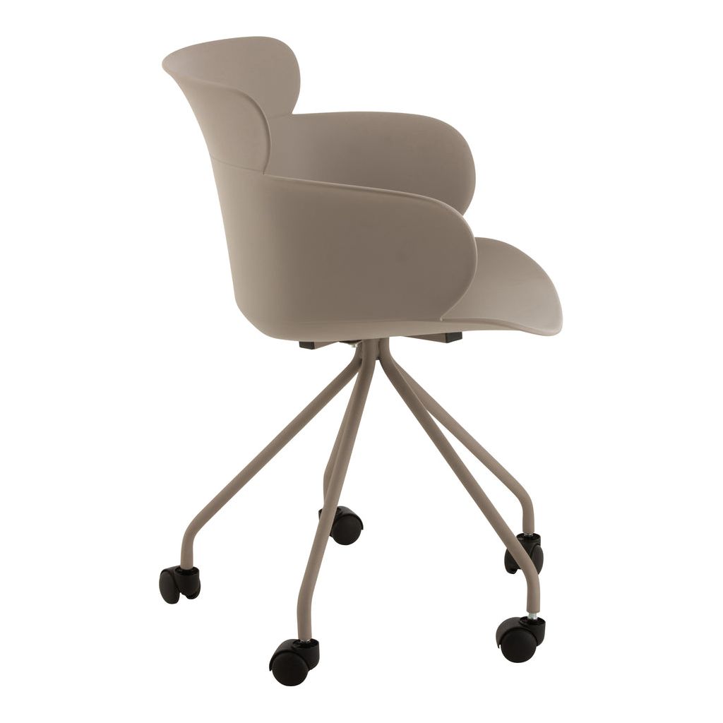 Chaise Polypropylène Avec Roues Grises | Hira - Designix Chaises