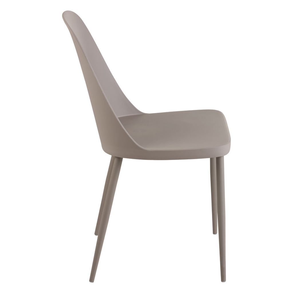 Chaise Polypropylène Grise Leo | Hira - Designix Chaises