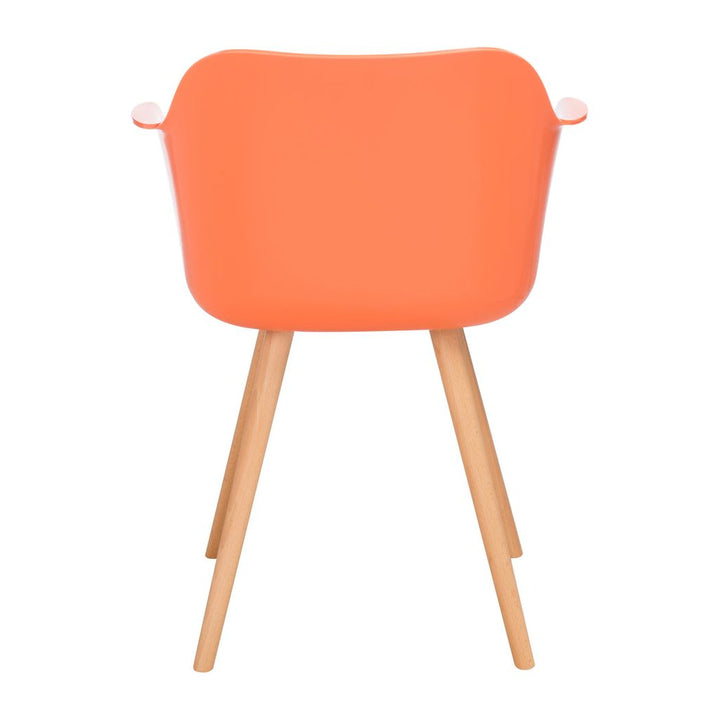 Chaise Rétro Orange Bois Polypropylène | Ilna - Designix Chaises