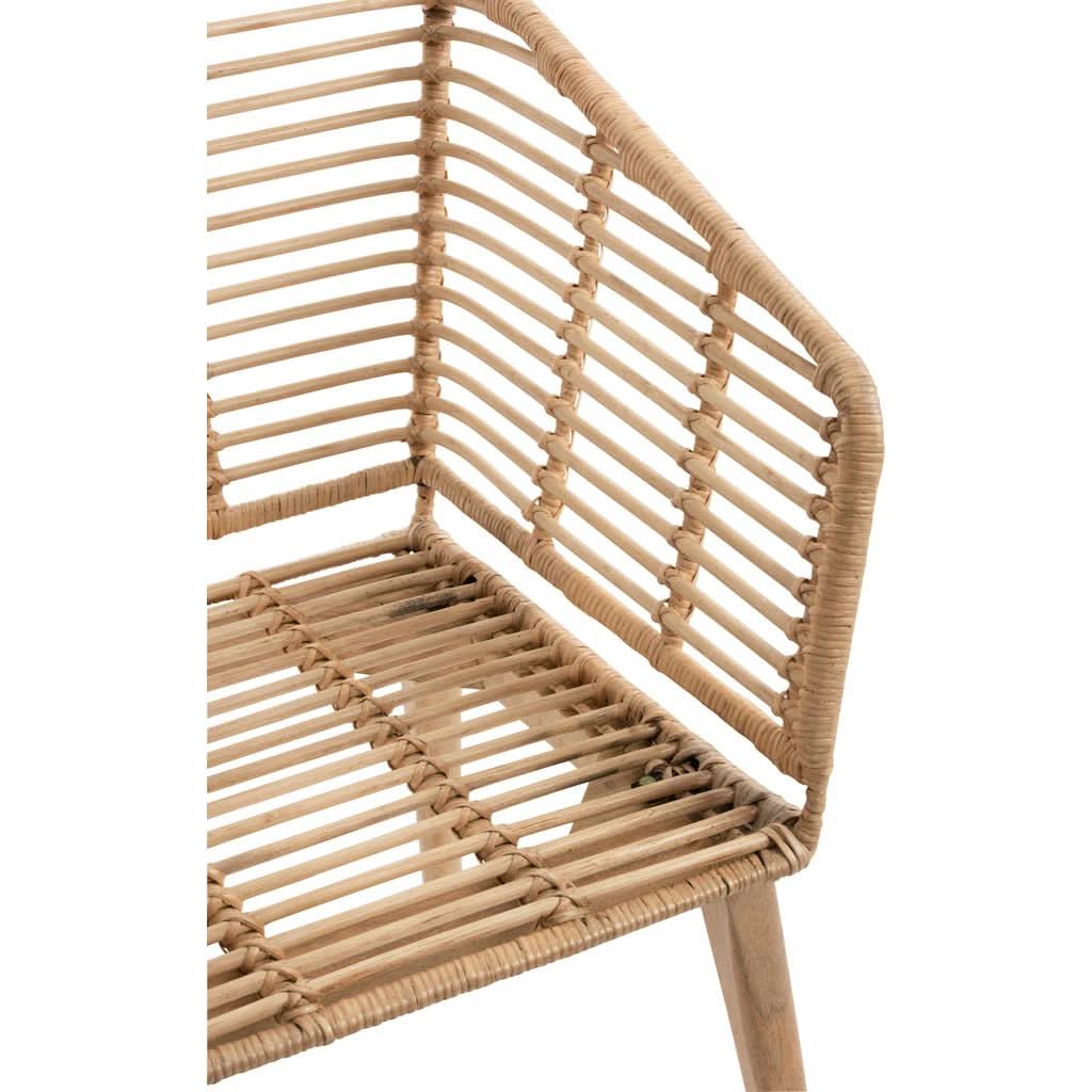 Chaise Rotin Bois Mangue Naturel | Mina - Designix Chaises