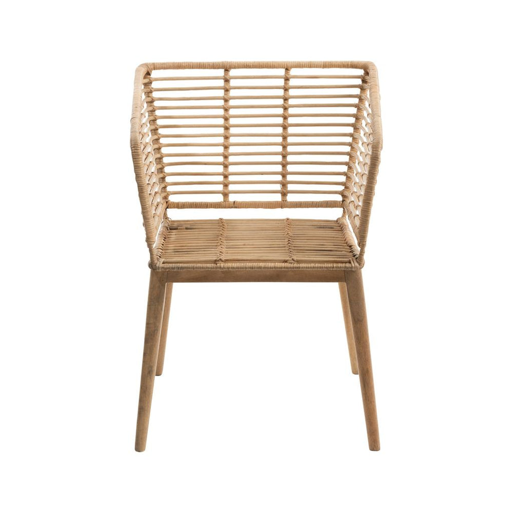 Chaise Rotin Bois Mangue Naturel | Mina - Designix Chaises