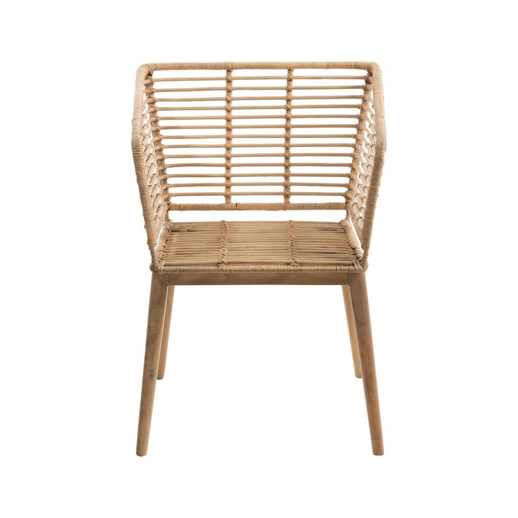 Chaise Rotin Bois Mangue Naturel | Mina - Designix Chaises