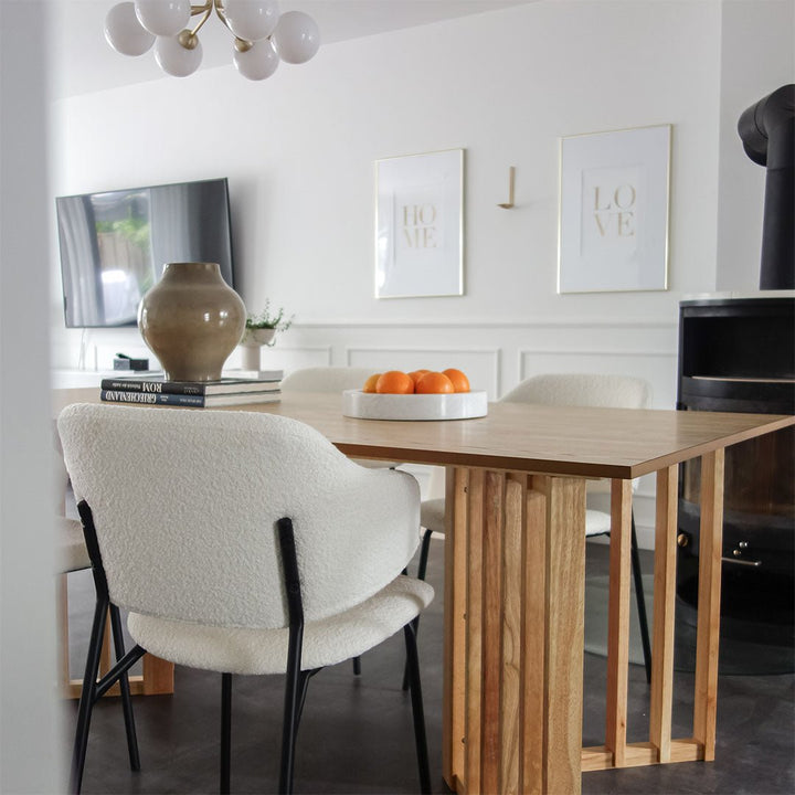 Chaise Salle À Manger Bouclé Confort Moderne | NOVA - Designix