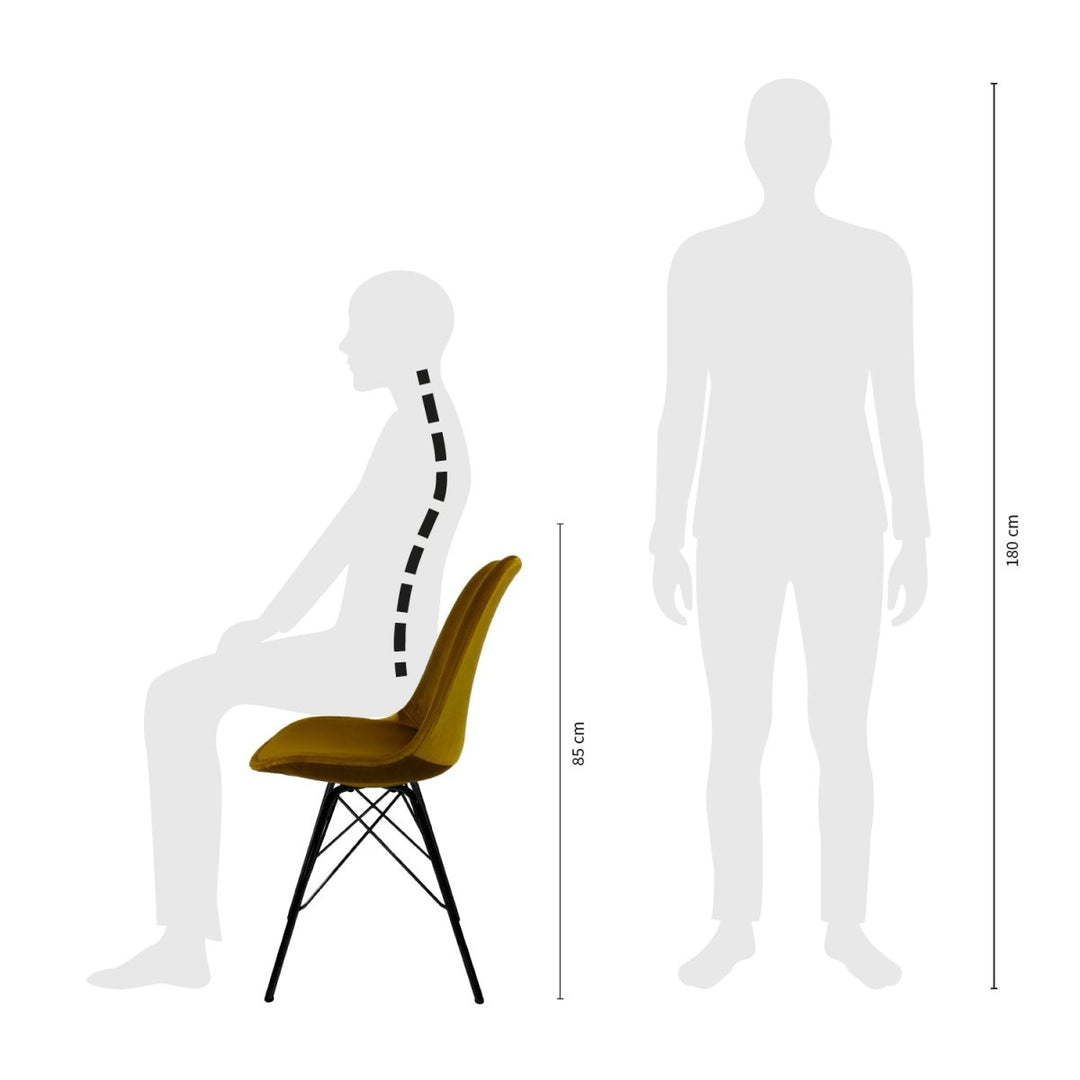 Chaise Seau Velours Design Polyvalente Pour Salon Et Bureau | LUXA - Designix