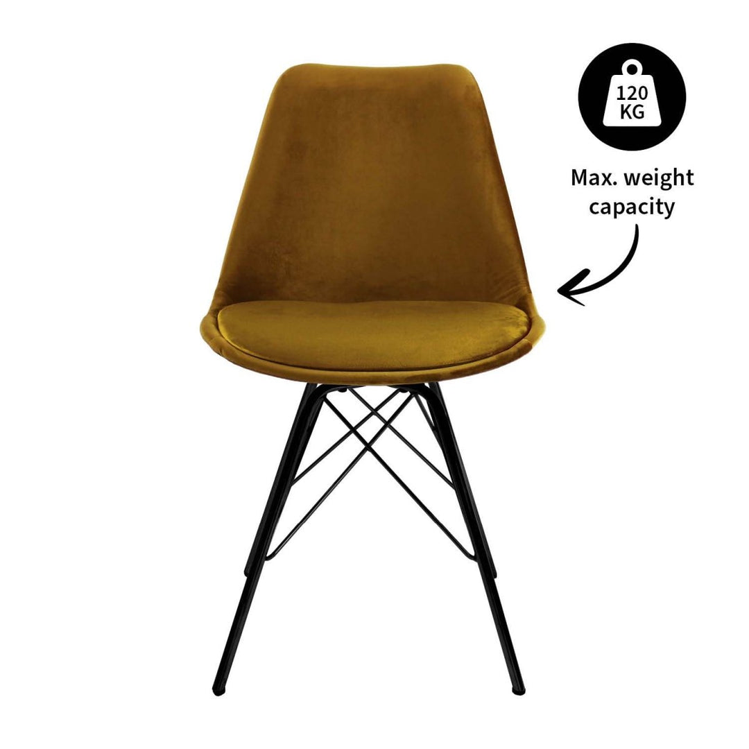 Chaise Seau Velours Design Polyvalente Pour Salon Et Bureau | LUXA - Designix