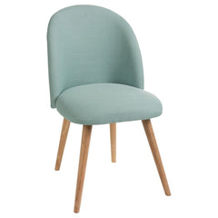 Chaise Textile Bois Design Bleu | Sile