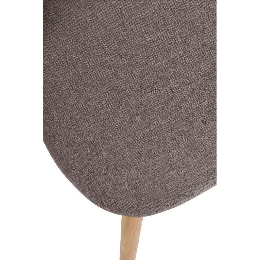 Chaise Textile Bois Greige | Tela - Designix Chaises