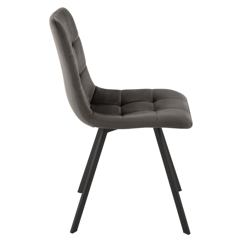 Chaise Tissu Métal Marron Morgan | Vela - Designix Chaises