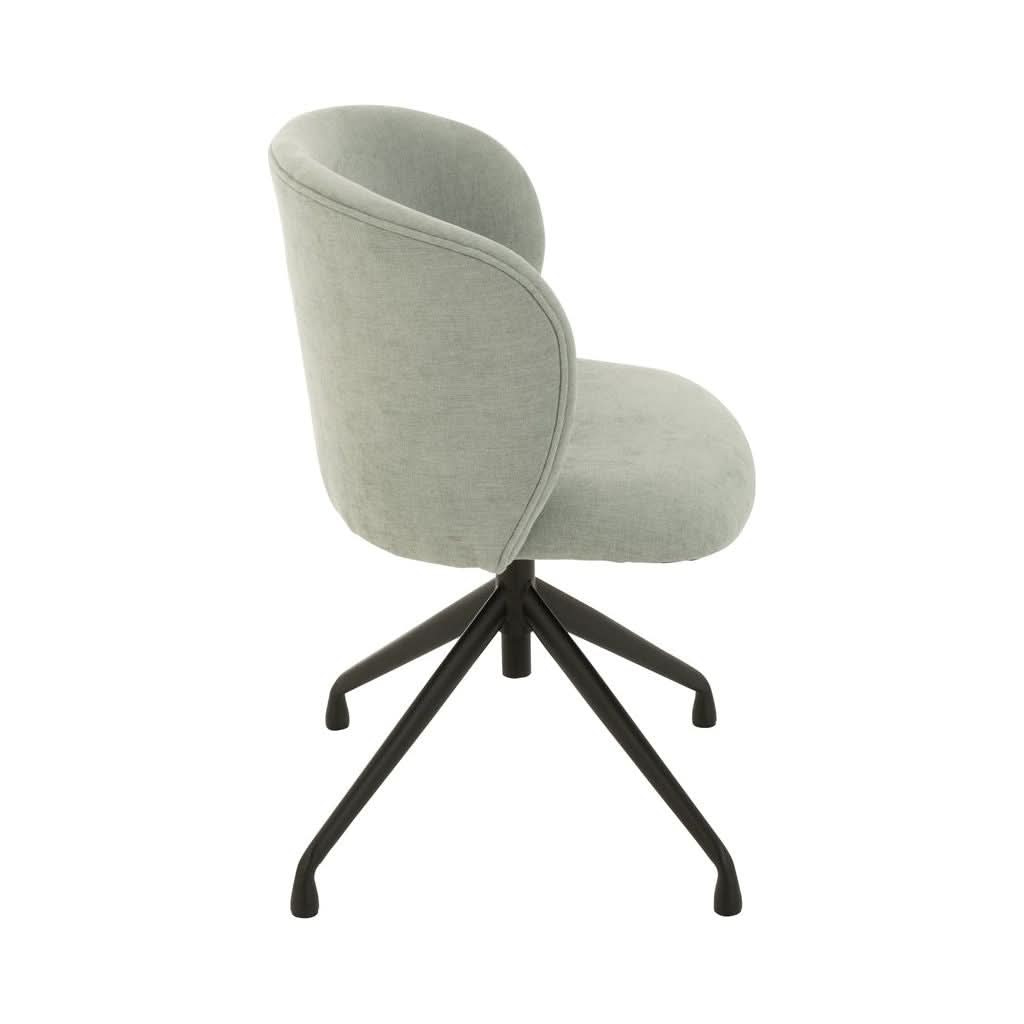 Chaise Tournante Tissu Bleu Clair | Wali - Designix Chaises