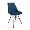 Chaise Velours Bleu Foncé Confort Moderne pour Salle à Manger | LUMI