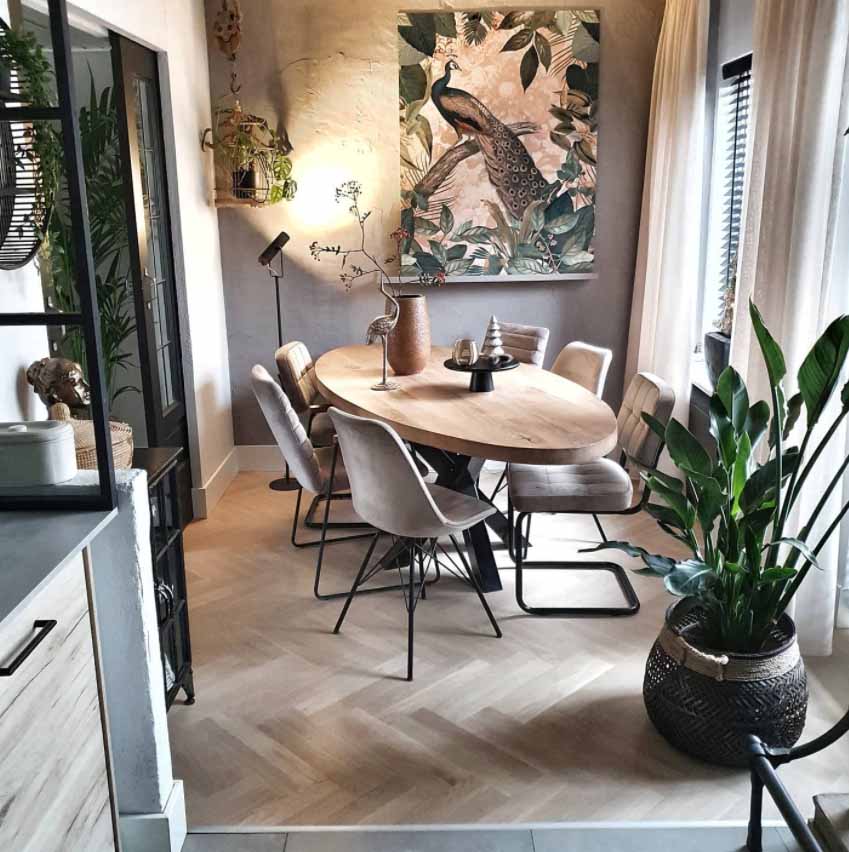 Chaise Velours Bleu Foncé Confort Moderne pour Salle à Manger | LUMI - Designix