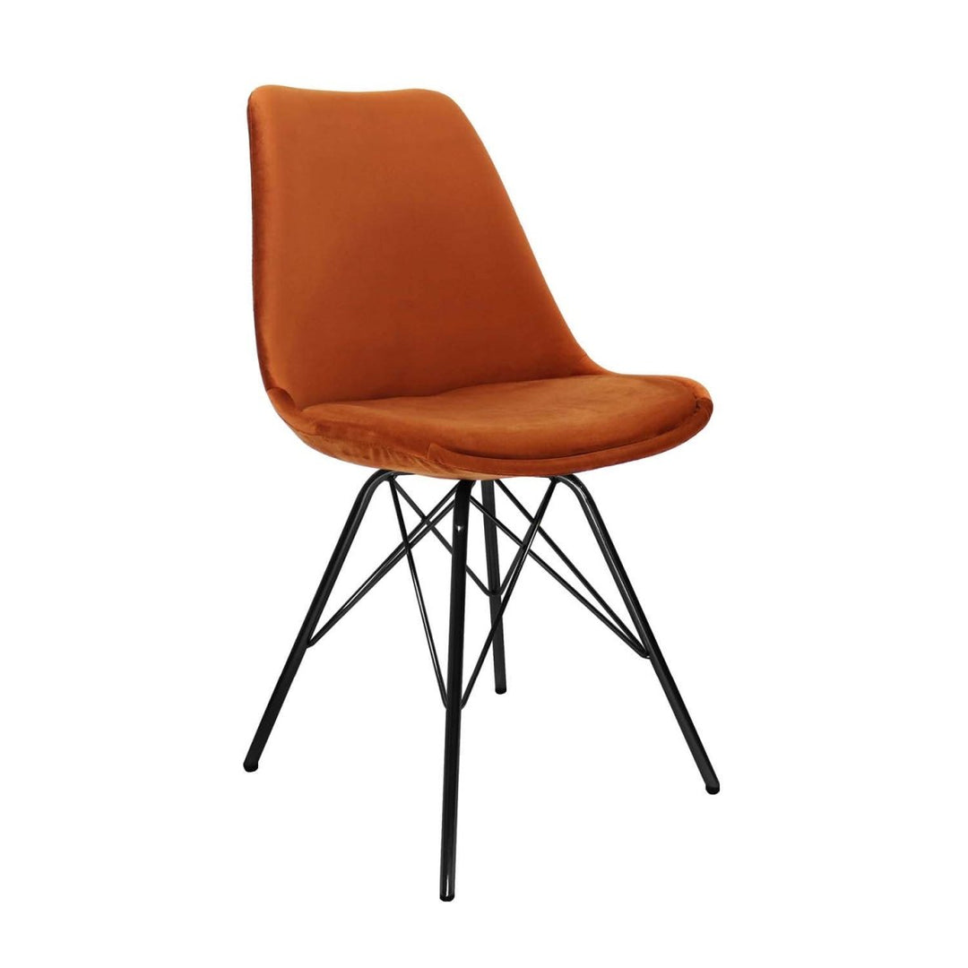 Chaise Velours Confort Moderne Orange Durable | LUMA - Designix