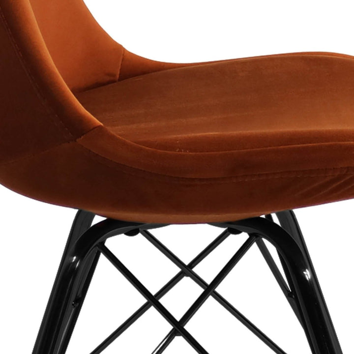 Chaise Velours Confort Moderne Orange Durable | LUMA - Designix