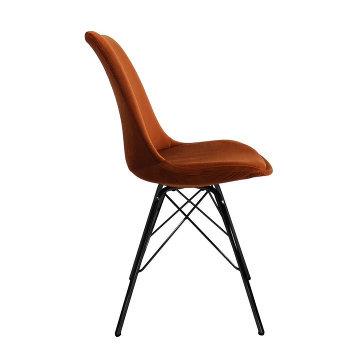 Chaise Velours Confort Moderne Orange Durable | LUMA - Designix